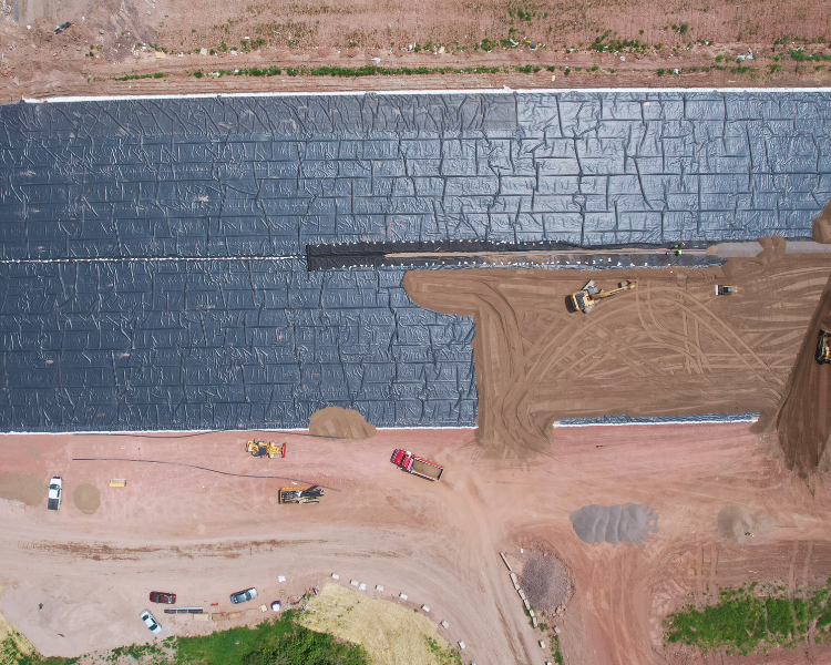 Aerial view of the Vonco Landfill